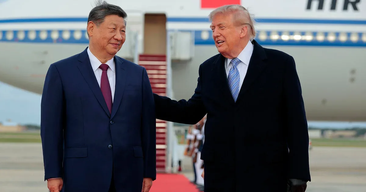 Trump welcomes Chinese President Xi Jinping for state visit as tensions build over AI, Iran