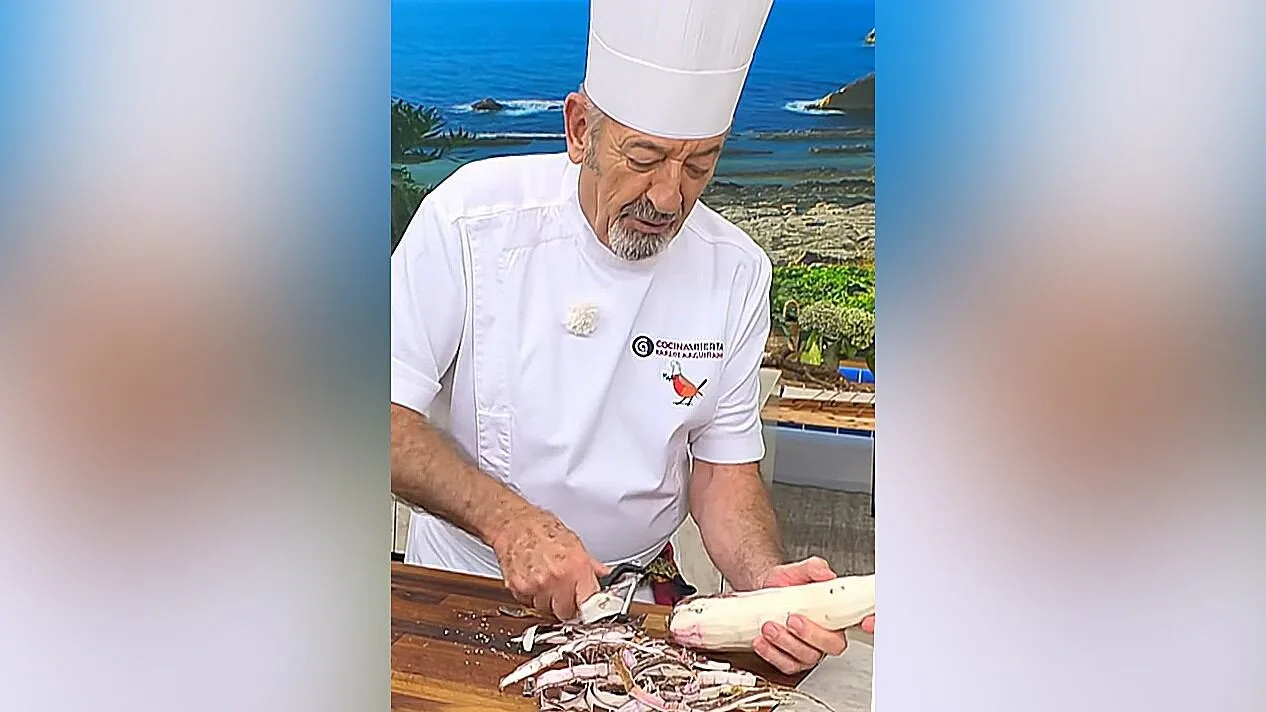 Karlos Arguiñano pela una yuca en su programa y las redes sociales de Latinoamérica se encienden