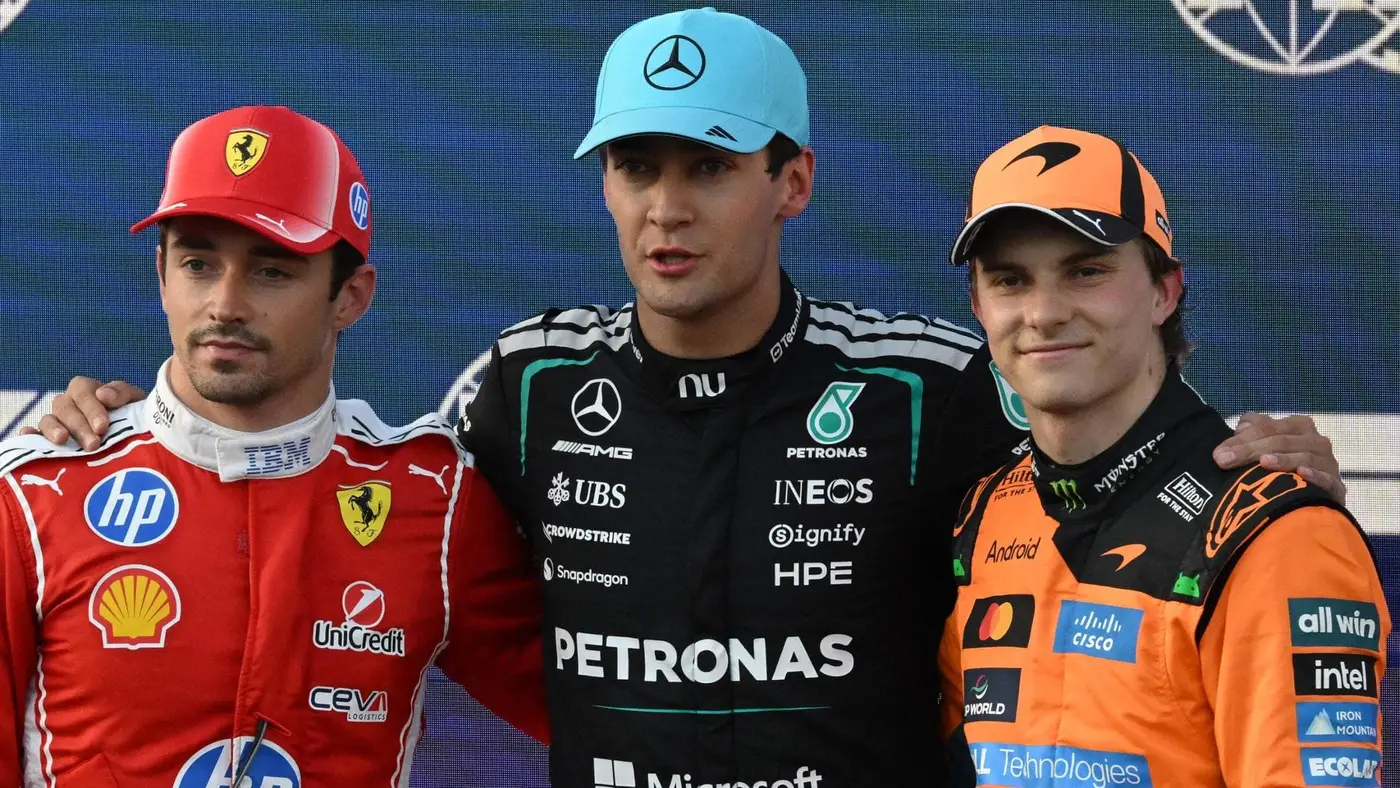 Russell un missile, super pole a Baku. Leclerc in prima fila. Antonelli sbaglia, partirà 16°