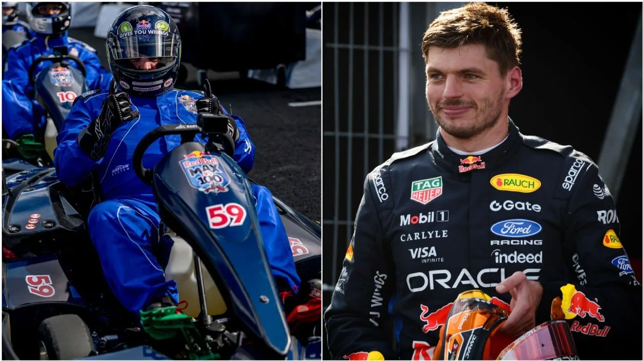 Can an amateur really beat Verstappen in a go-kart race?