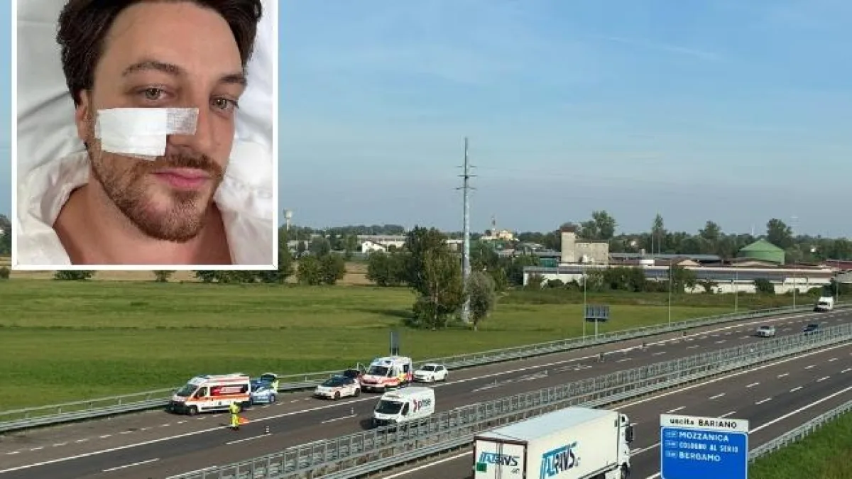 Brebemi, l’incidente del governatore del Veneto, Stefani. Le immagini del tamponamento all'altezza di Bariano