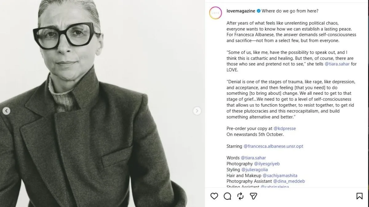 Francesca Albanese, un caso le foto con gli abiti griffati sulla copertina di un settimale: non piacciono ai pro-pal