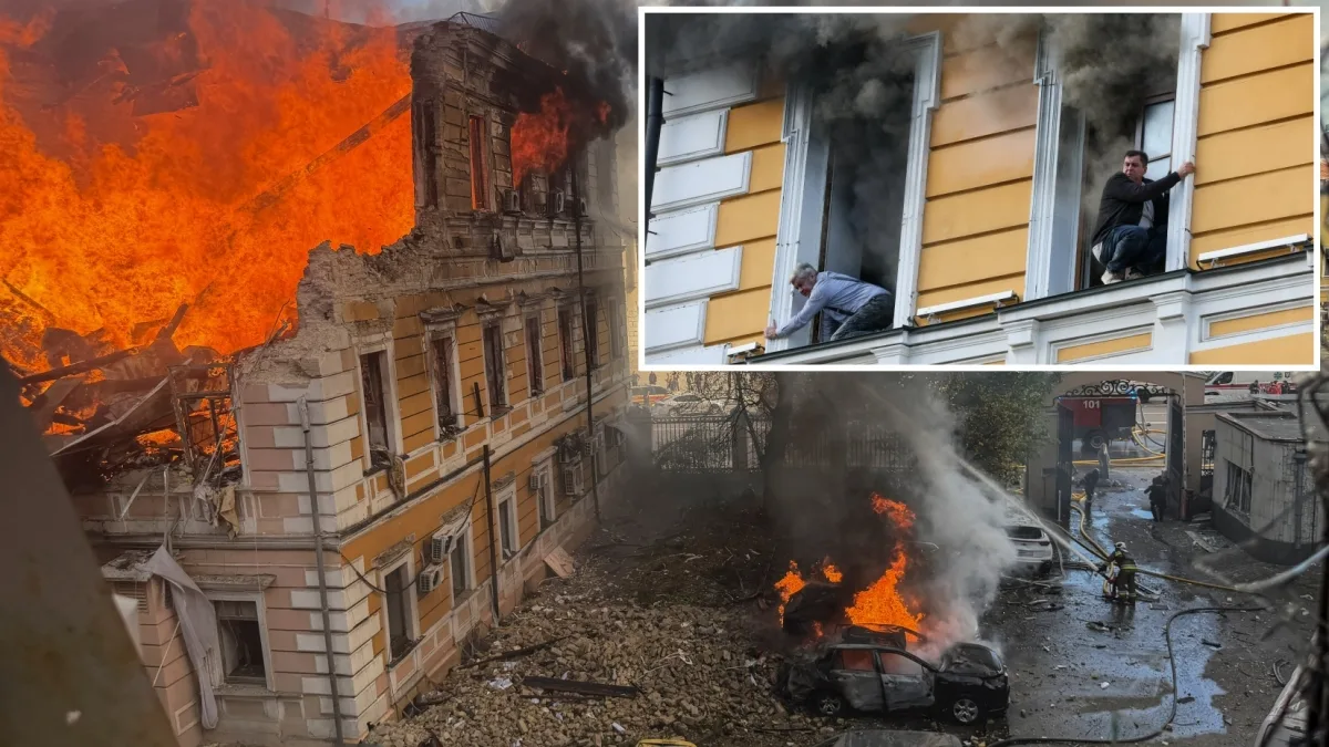 Drone russo colpisce l'Accademia delle Scienze a Kiev: due morti. Persone bloccate sui cornicioni