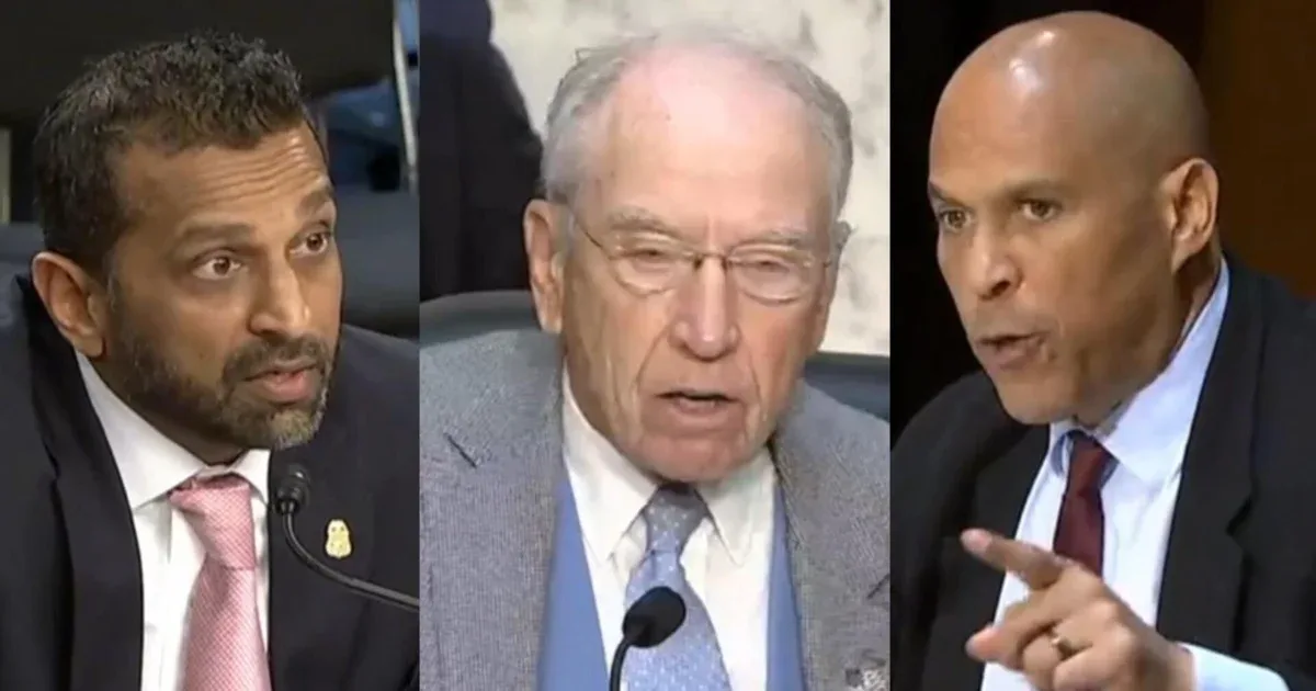 Watch: Booker clashes with Patel, Grassley during Senate hearing