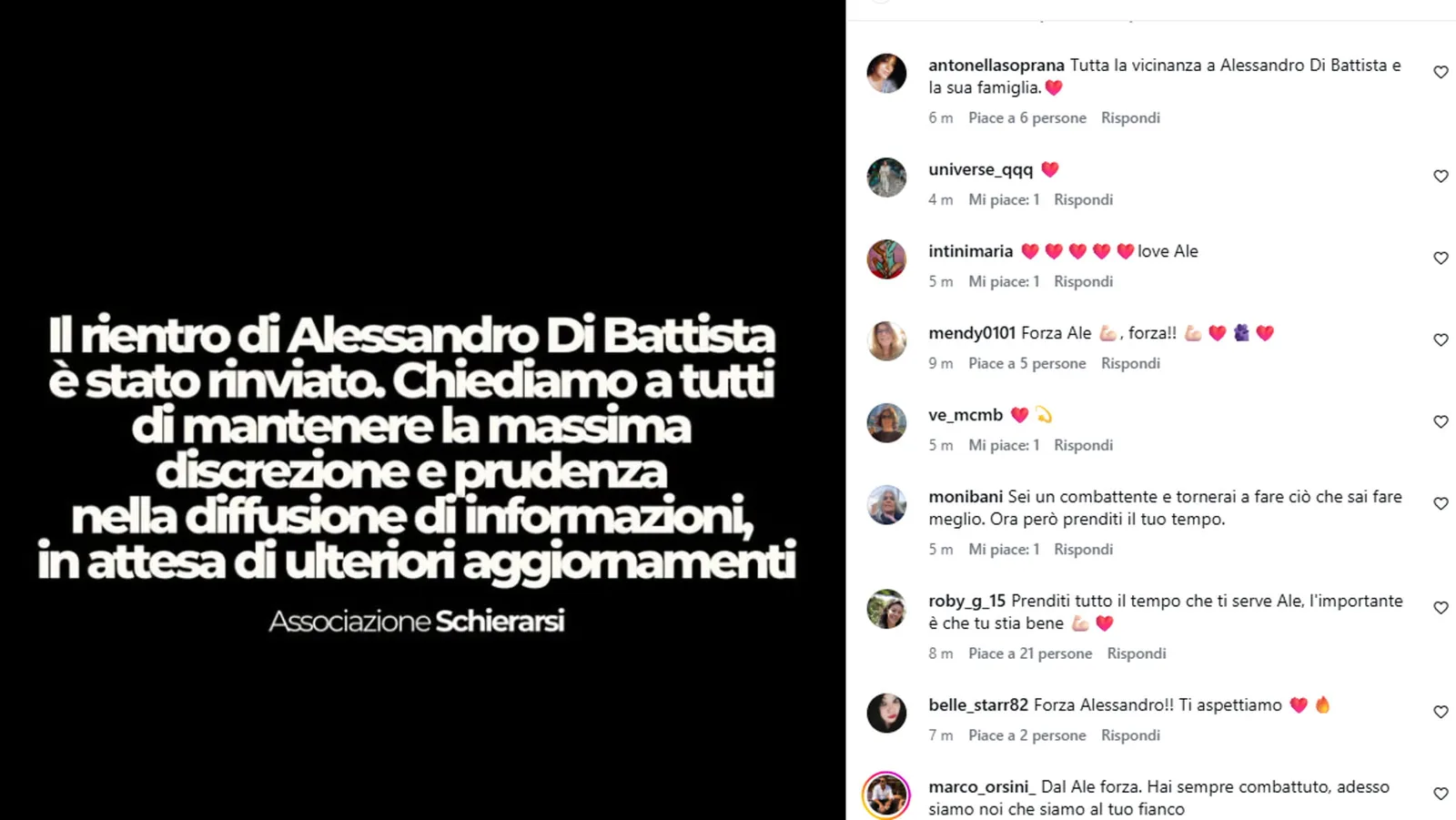 Alessandro Di Battista, rinviato il rientro in Italia. L’annuncio in un post su Instagram