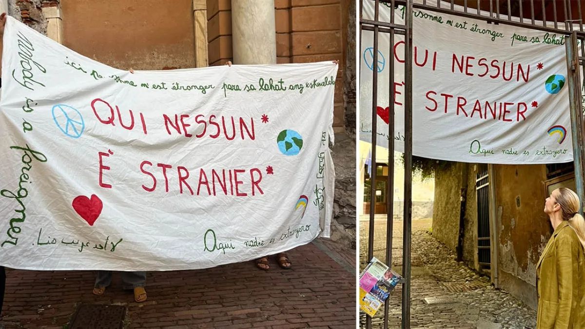 Genova, la polizia rimuove uno striscione contro il tetto agli stranieri a scuola. La protesta di genitori e della sindaca Salis