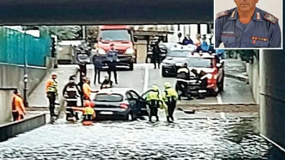 Il carabiniere che ha tentato di salvare la donna in auto nel sottopasso: «Era sommersa, mi sono tuffato ma non è bastato»