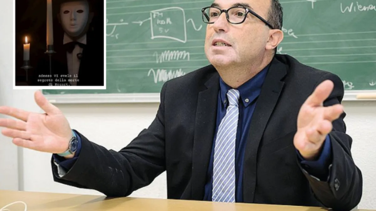 Fornari, prof di conservatorio e influencer: «Svelo i misteri della musica classica: dal giallo della morte di Mozart al concerto voluto da Hitler»