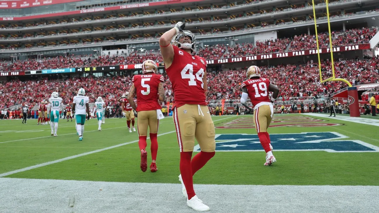 49ers' Juszczyk fined for 'offensive' act of pretending to chug beer