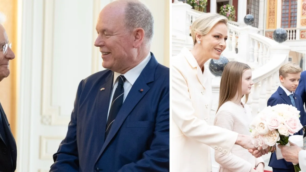 Mattarella a Montecarlo: bagno di folla per la prima visita di un capo di Stato italiano | Charlène: «I nostri figli hanno scelto di studiare italiano»